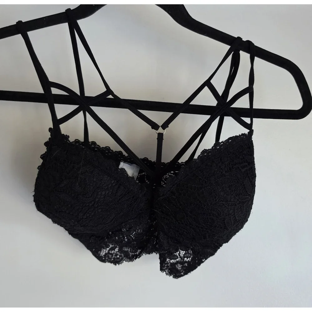Dynamic Bralette One Size Black Sleeveless Casual Wireless Bra Top
